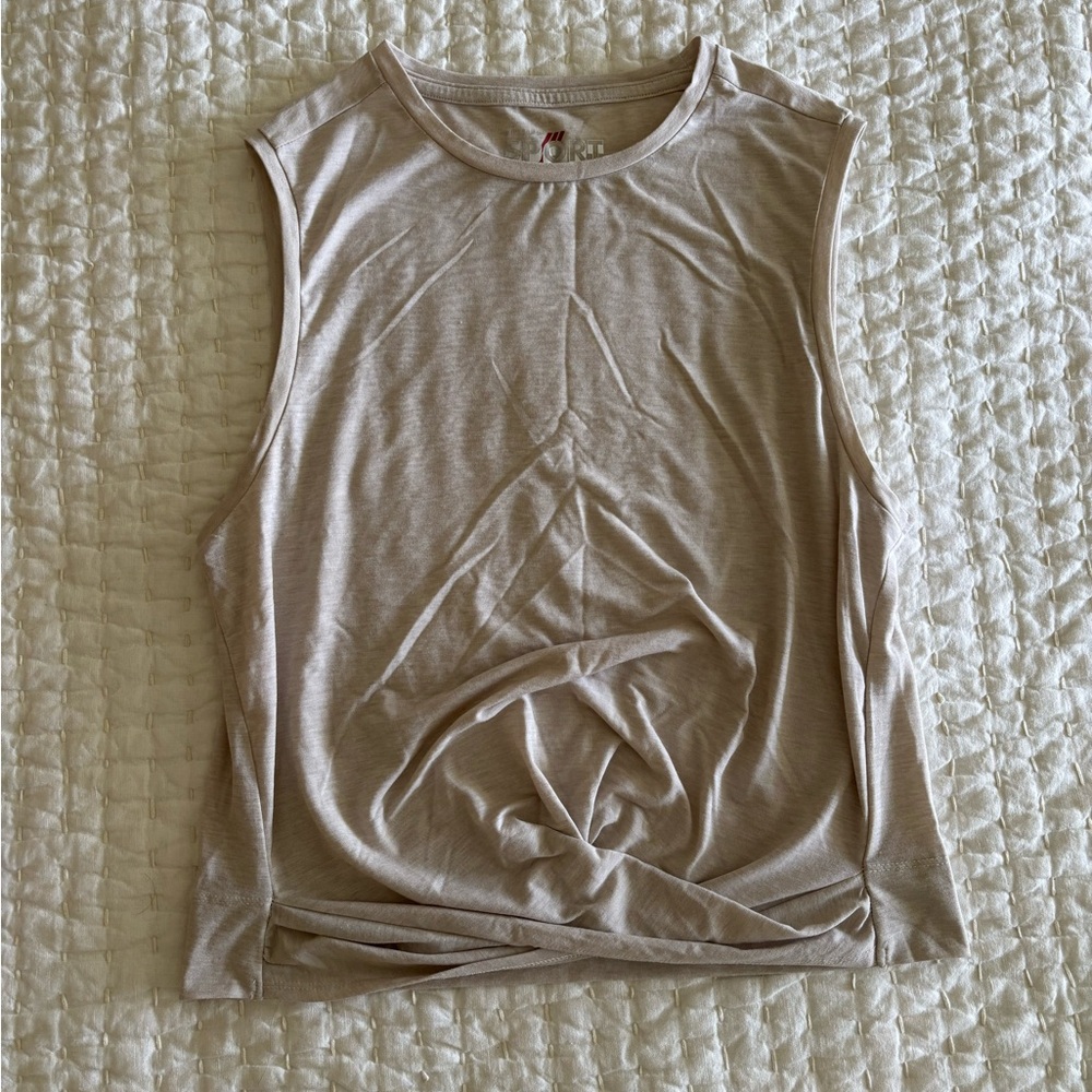 Marine Layer Amira Sport Tank Oatmeal Beige Medium